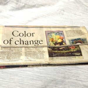 Newspaper purse clutch